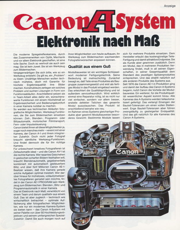 Canon A System Advert