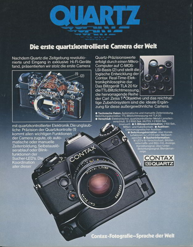 Contax 139 Quartz Advert