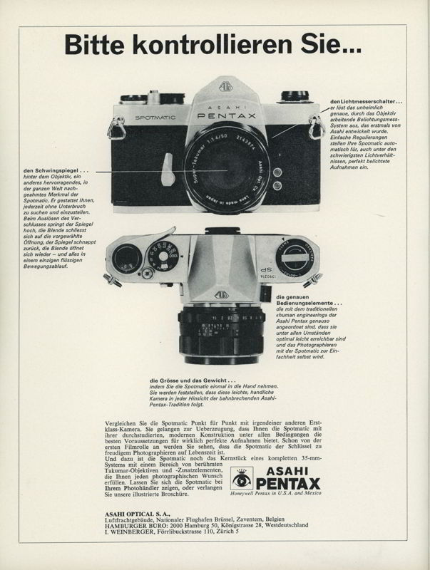 Pentax Spotmatic Advert